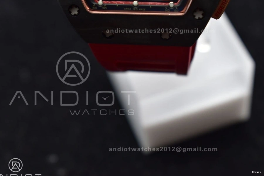 Best NTPT Rubber on Dial A7750 Chrono Edition Crystal V2 RM011 Strap Lotus KVF Red 1:1 1130